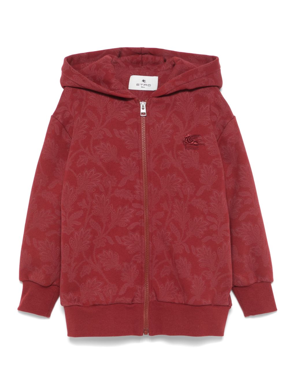 Felpa con ricamo Pegaso per bambino ETRO KIDS rosso con cappuccio - Rubino Kids