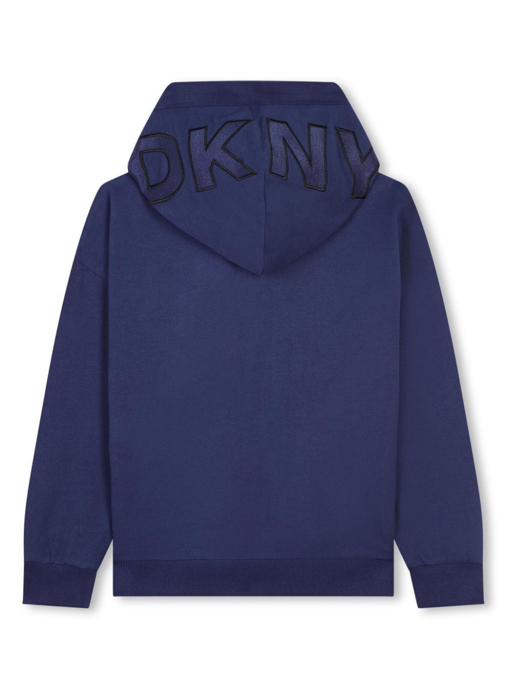 Felpa con ricamo per bambino Dkny Kids blu con logo sul retro - Rubino Kids