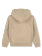 Felpa con ricamo per bambino Lanvin Enfant beige con logo intarsiato - Rubino Kids