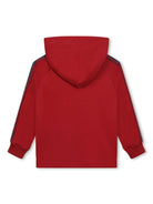 Felpa con ricamo per bambino Lanvin Enfant rosso con cappuccio ampio - Rubino Kids