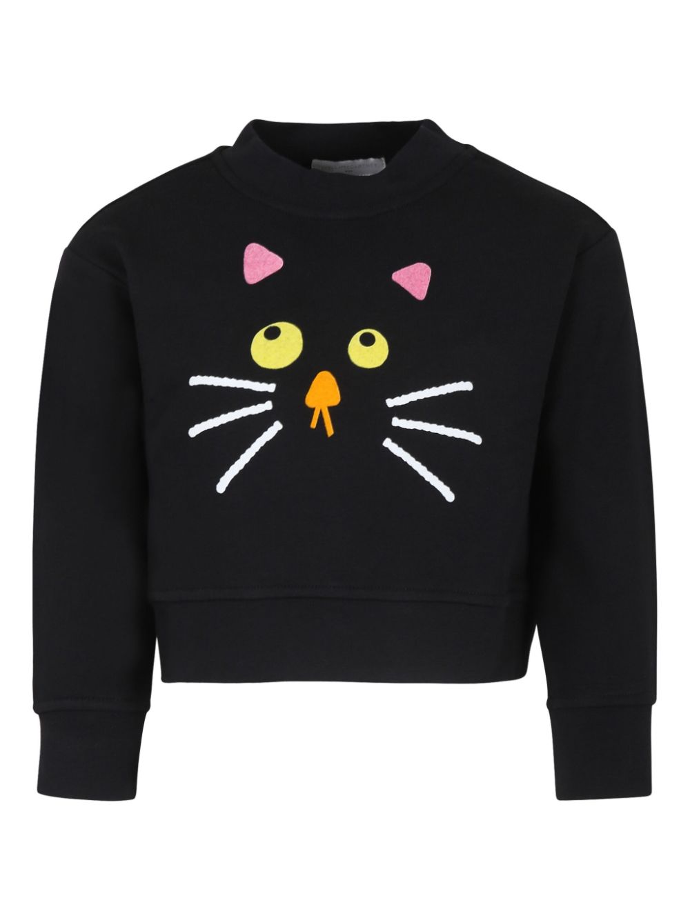 Felpa con stampa grafica per bambina Stella McCartney Kids nero con girocollo - Rubino Kids