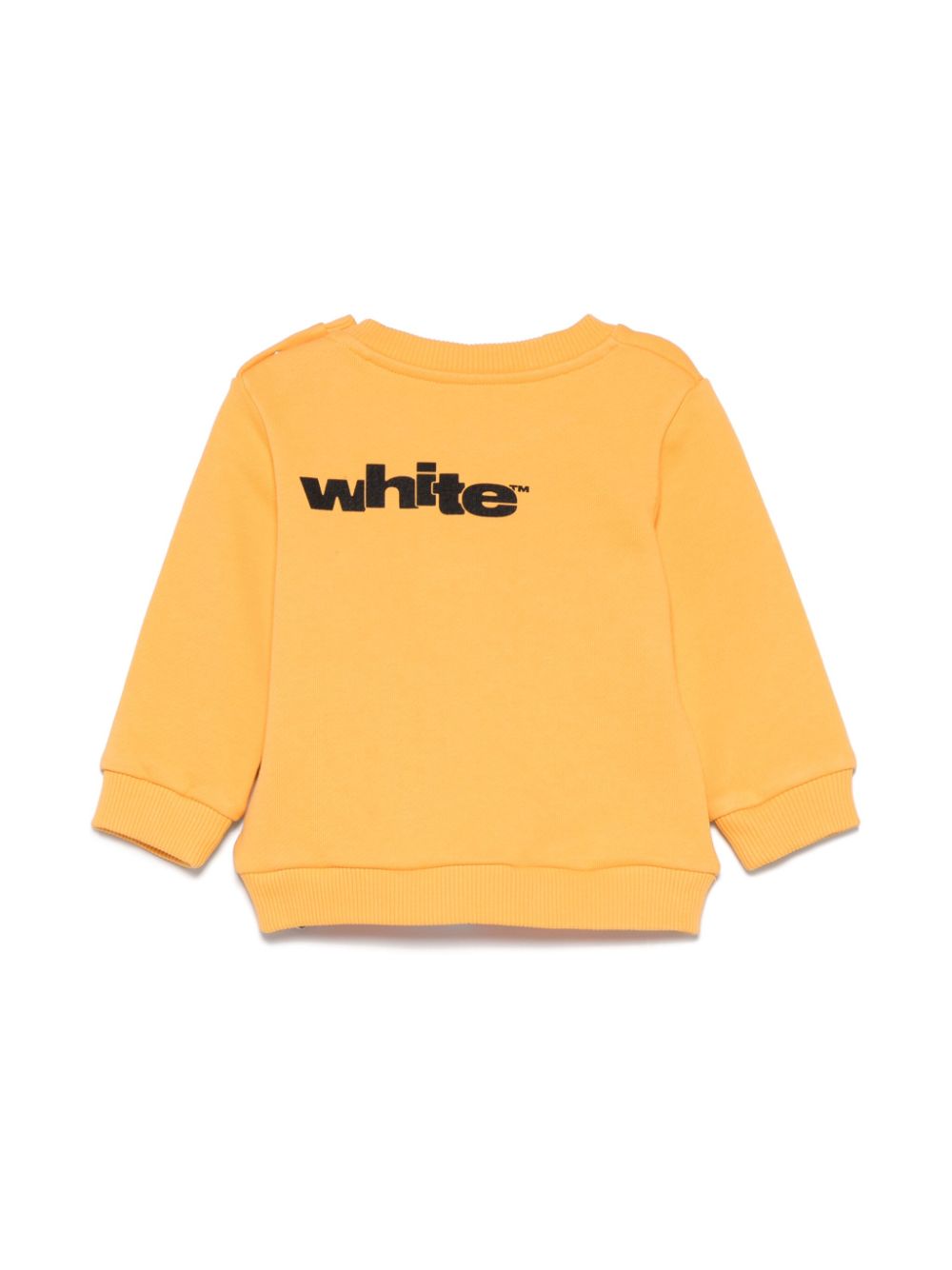 Felpa con stampa grafica per neonato Off - White Kids giallo con bordino a coste - Rubino Kids