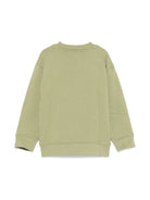 Felpa con stampa logo per bambino Stella McCartney Kids verde con girocollo - Rubino Kids