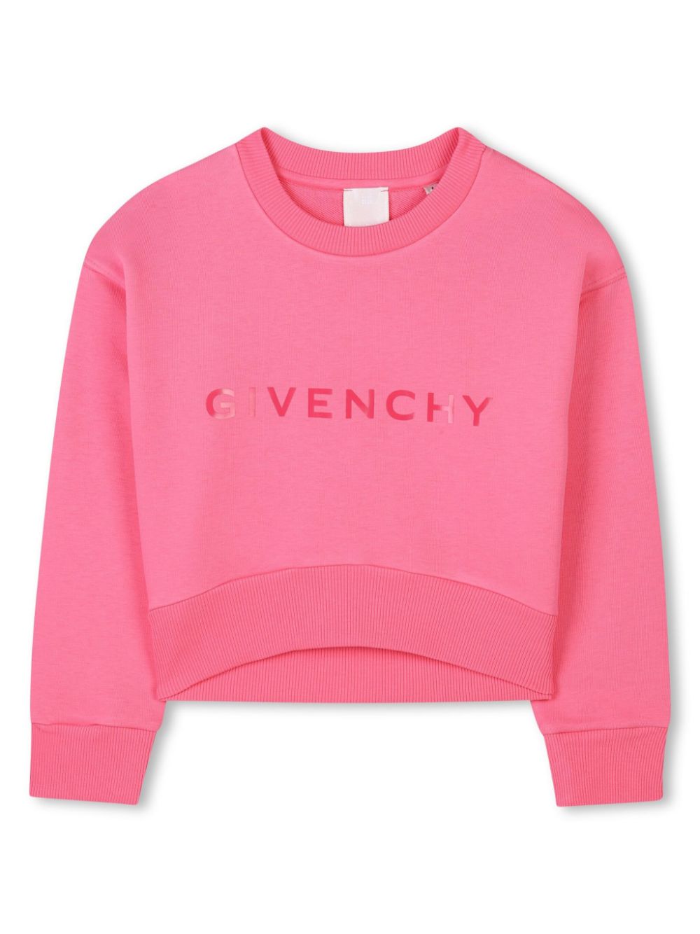 Felpa con stampa per bambina Givenchy Kids rosa con girocollo - Rubino Kids