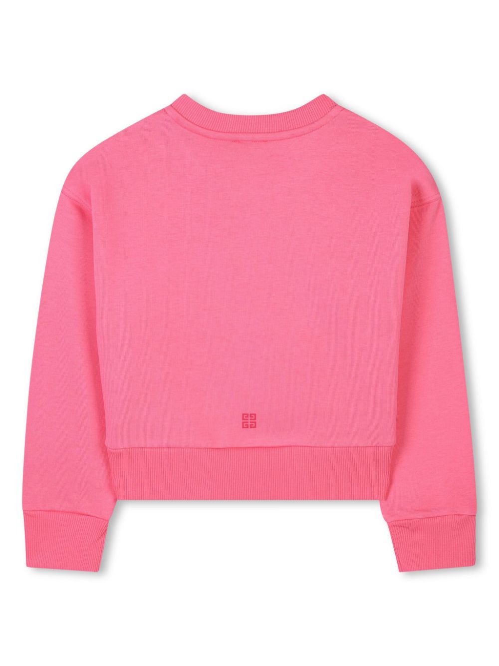 Felpa con stampa per bambina Givenchy Kids rosa con girocollo - Rubino Kids