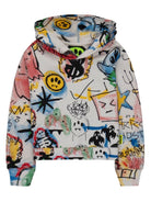 Felpa con stampa per bambino Barrow kids multicolor con cappuccio - Rubino Kids