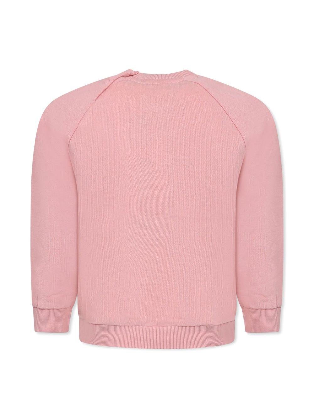 Felpa con stampa per neonata Molo rosa con girocollo - Rubino Kids