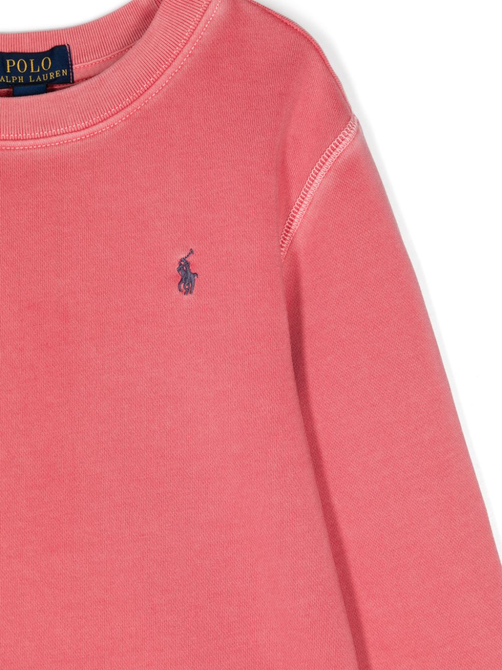 Felpa girocollo per bambino Ralph Lauren Kids rosso con ricamo Polo Pony - Rubino Kids