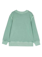 Felpa girocollo per bambino Ralph Lauren Kids verde con ricamo Polo Pony - Rubino Kids