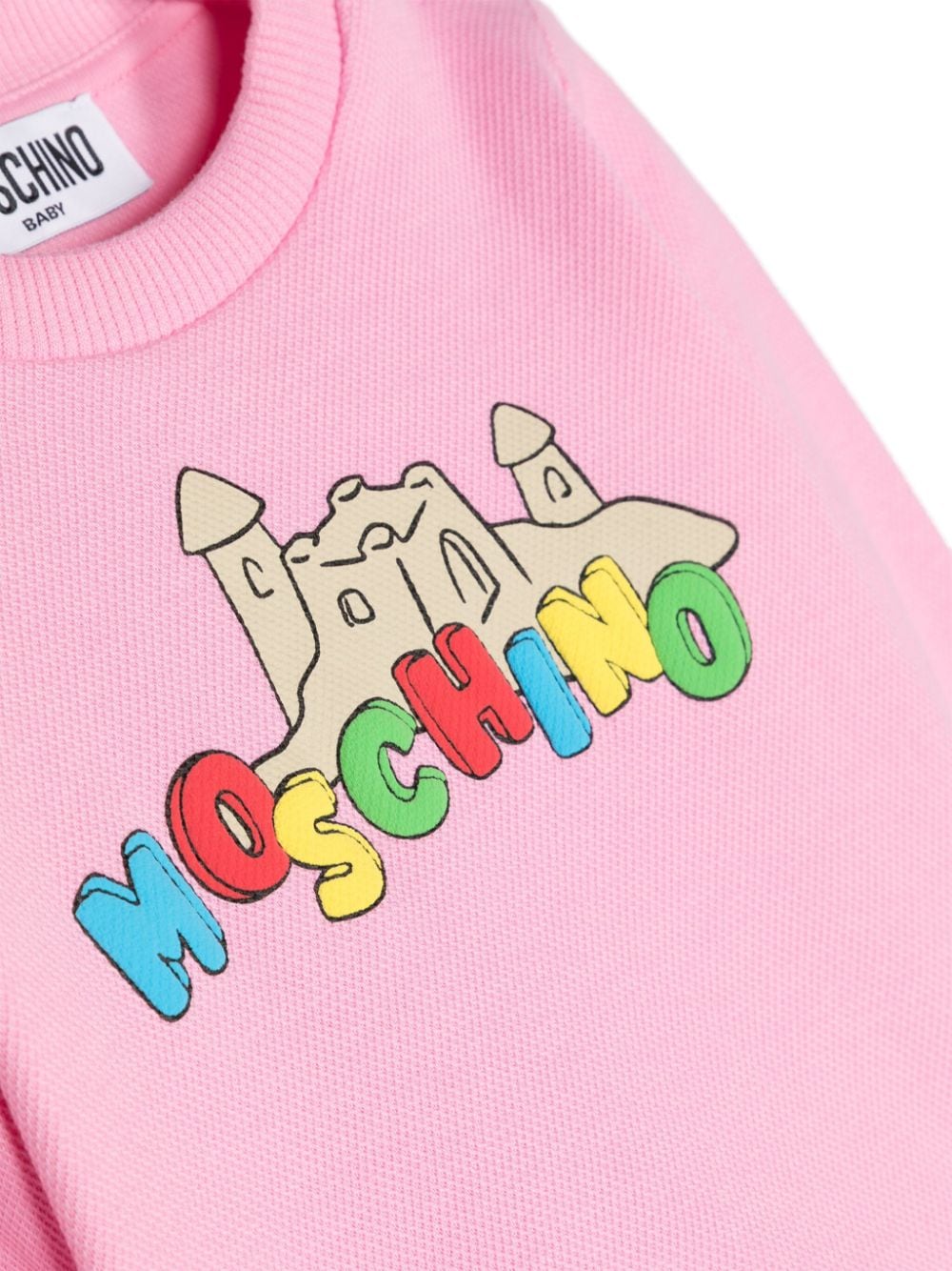 Felpa in cotone con applicazione logo - Rubino Kids