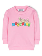 Felpa in cotone con applicazione logo - Rubino Kids