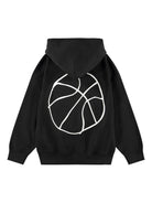 Felpa Marley per bambino Molo nera con stampa basketball - Rubino Kids