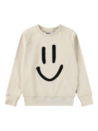 Felpa Mike per bambino Molo beige con stampa smile - Rubino Kids