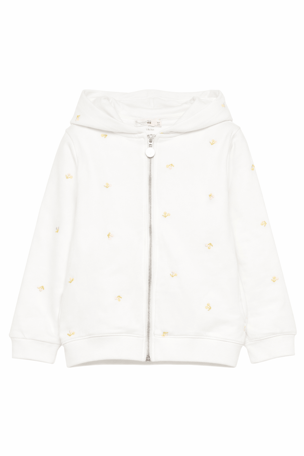 Felpa per bambina Bonpoint bianca con stampa floreale all - over - Rubino Kids
