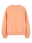 Felpa per bambina Chloé Kids arancione con stampa con logo - Rubino Kids