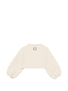 Felpa per bambina Douuod Kids beige con design crop - Rubino Kids