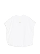 Felpa per bambina Douuod Kids bianca con scollo a V - Rubino Kids