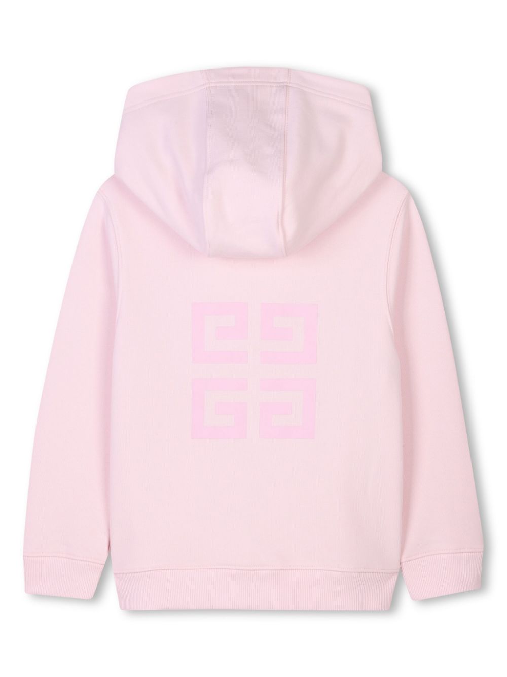 Felpa per bambina Givenchy Kids rosa con cappuccio e chiusura zip - Rubino Kids