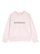 Felpa per bambina Givenchy Kids rosa con stampa logo sul davanti - Rubino Kids