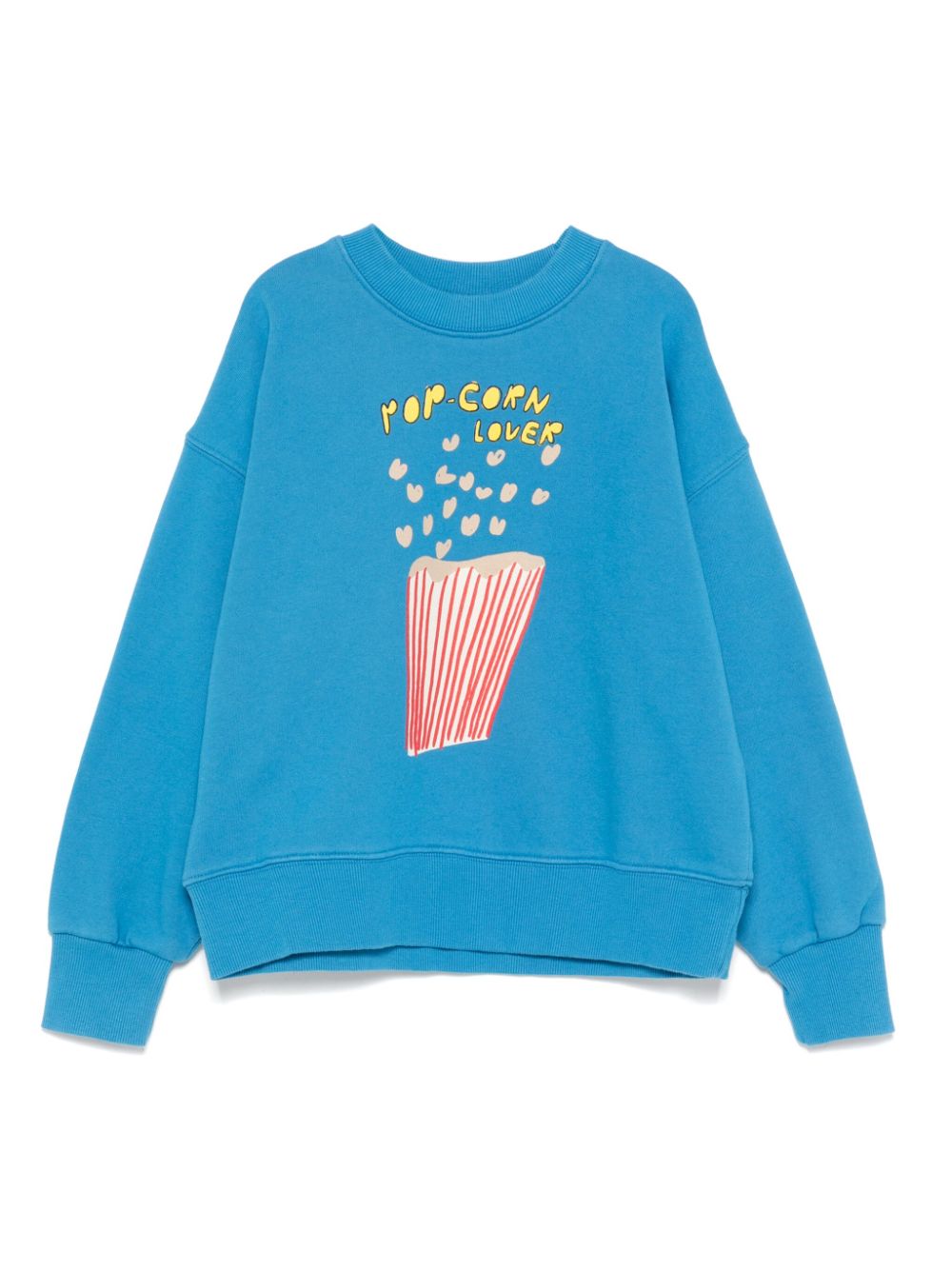 Felpa per bambina JELLYMALLOW blu con stampa popcorn - Rubino Kids