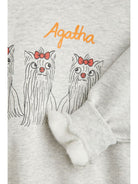 Felpa per bambina Mini Rodini Agatha Dogs grigio - Rubino Kids