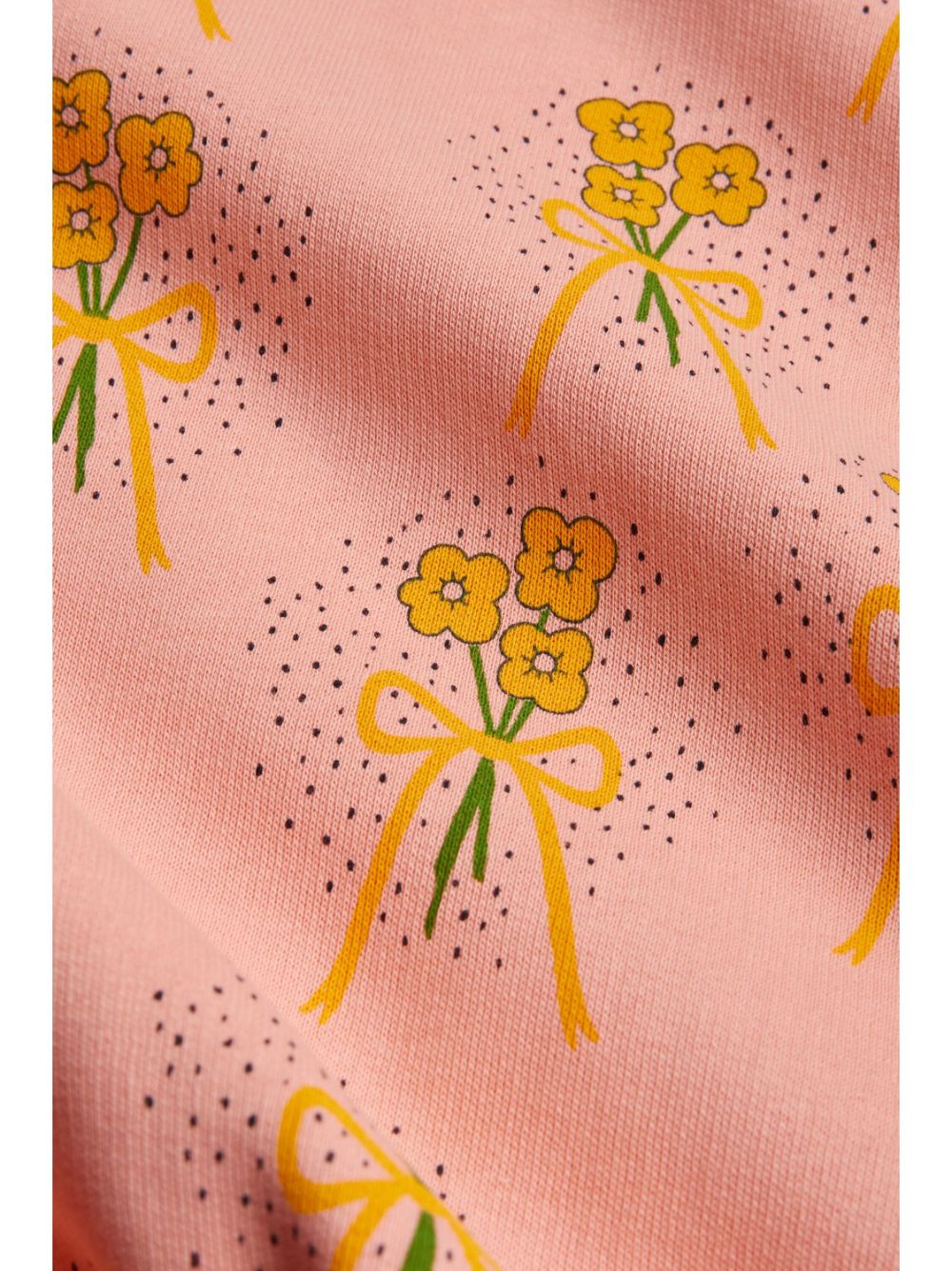 Felpa per bambina Mini Rodini Winter Flowers rosa con stampa all over - Rubino Kids