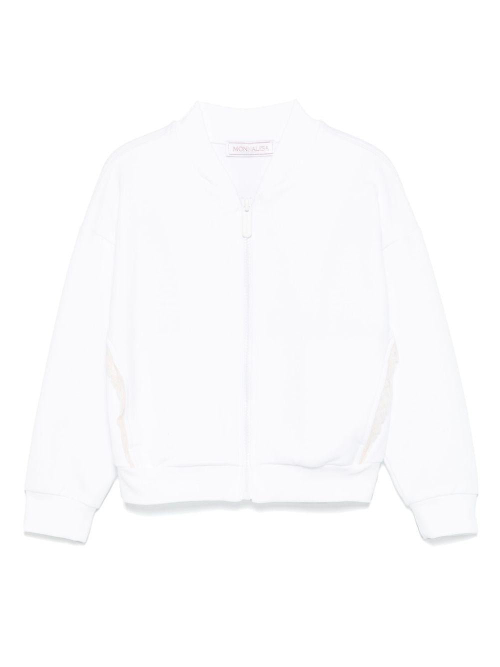 Felpa per bambina Monnalisa bianco con stampa Bambi x Disney - Rubino Kids