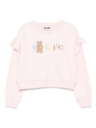Felpa per bambina Moschino Kids rosa con ruches - Rubino Kids