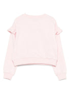 Felpa per bambina Moschino Kids rosa con ruches - Rubino Kids