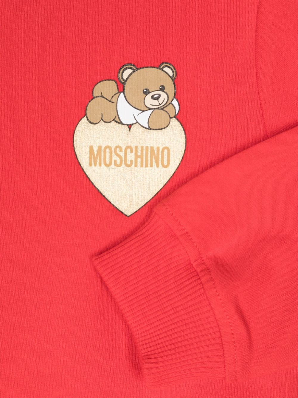 Felpa per bambina Moschino Kids rosso con motivo Teddy Bear - Rubino Kids