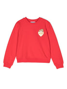 Felpa per bambina Moschino Kids rosso con motivo Teddy Bear - Rubino Kids