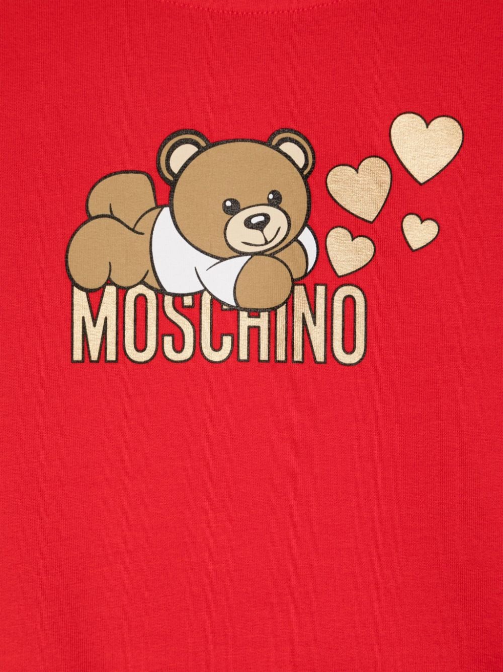 Felpa per bambina Moschino Kids rosso con orlo svasato - Rubino Kids