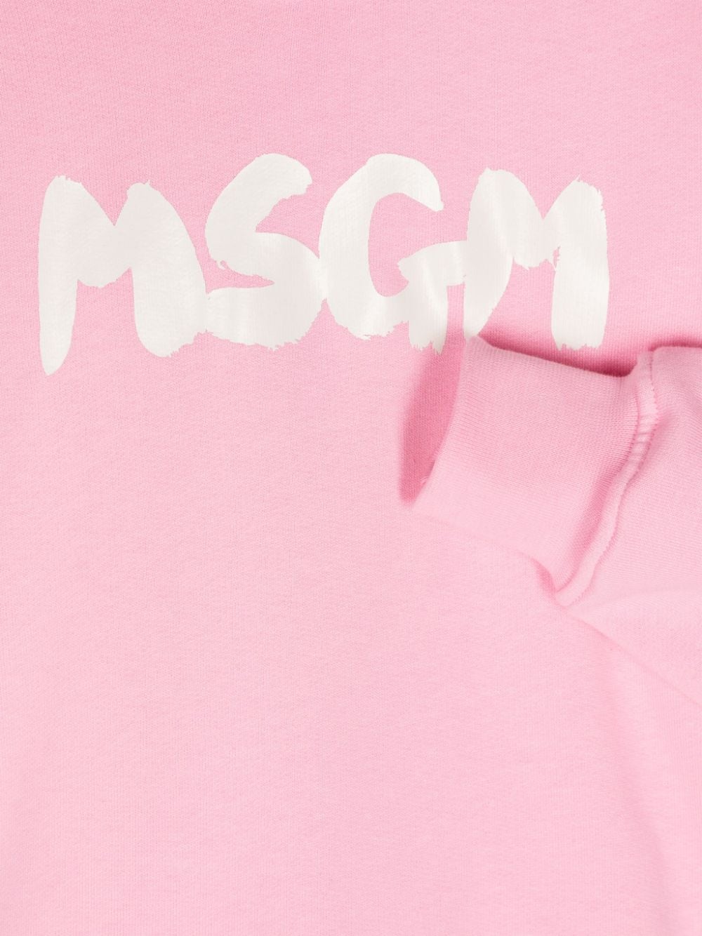 Felpa per bambina MSGM Kids rosa con stampa logo sul davanti - Rubino Kids