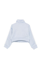 Felpa per bambina Stella McCartney Kids azzurra con dettaglio a righe - Rubino Kids