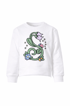 Felpa per bambina Stella McCartney Kids bianca con stampa floreale - Rubino Kids