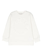 Felpa per bambina Stella McCartney Kids bianco con logo goffrato - Rubino Kids