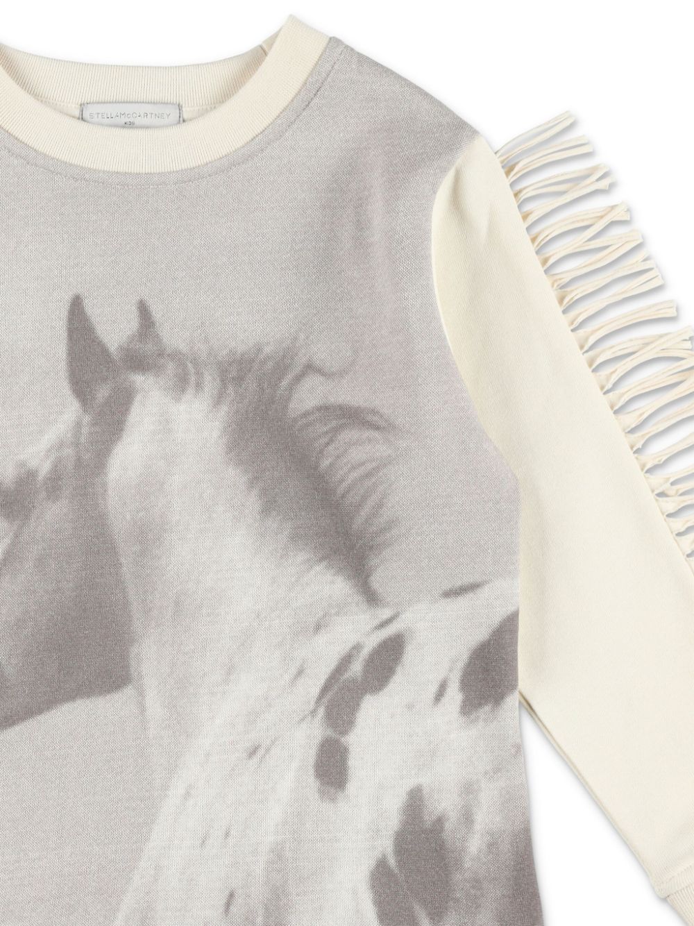 Felpa per bambina Stella McCartney Kids bianco con stampa cavallo - Rubino Kids