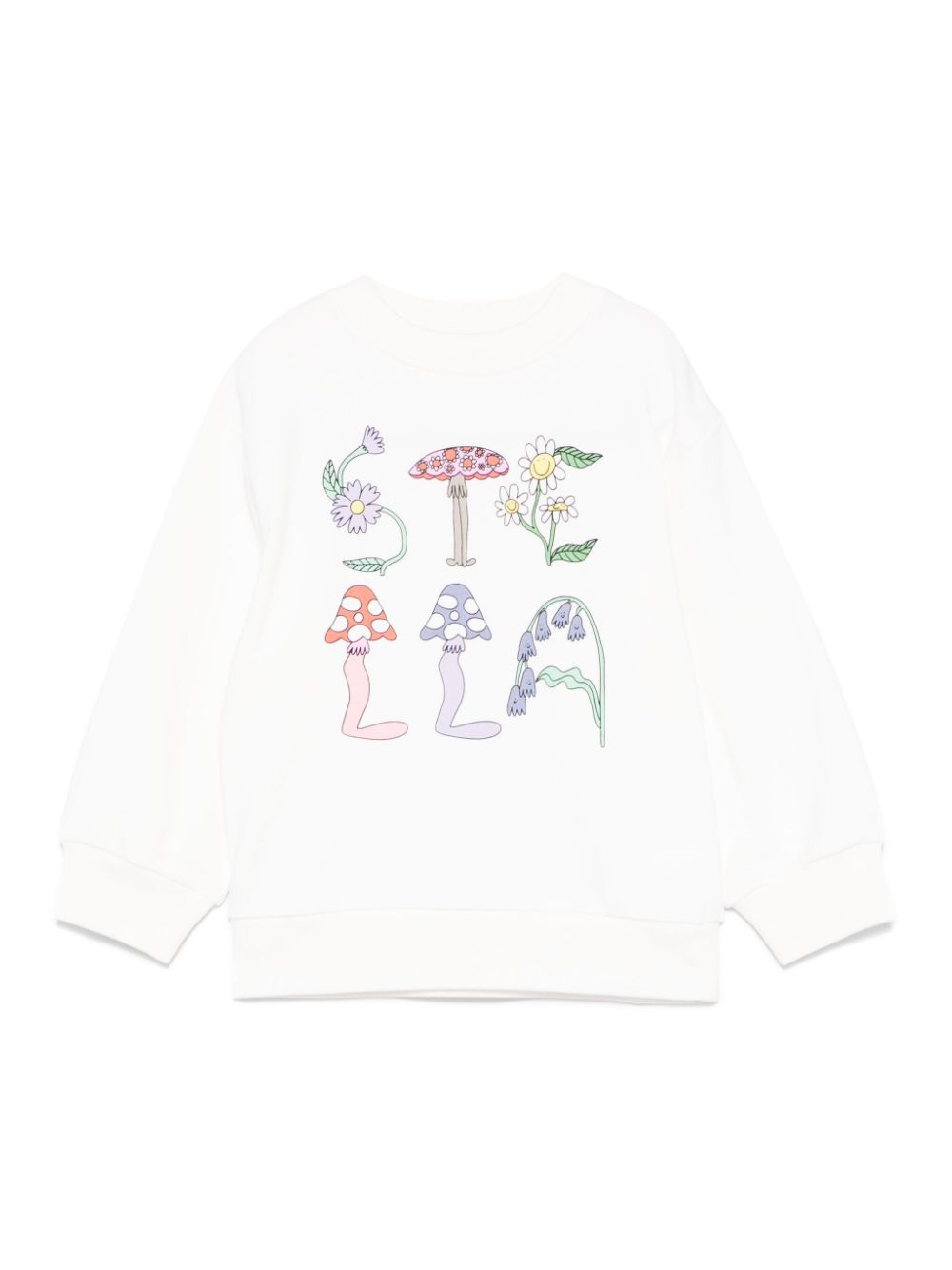 Felpa per bambina Stella McCartney Kids bianco con stampa - Rubino Kids