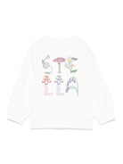 Felpa per bambina Stella McCartney Kids bianco con stampa - Rubino Kids