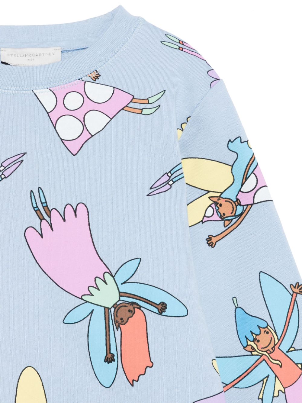 Felpa per bambina Stella McCartney Kids blu con stampa fatine - Rubino Kids