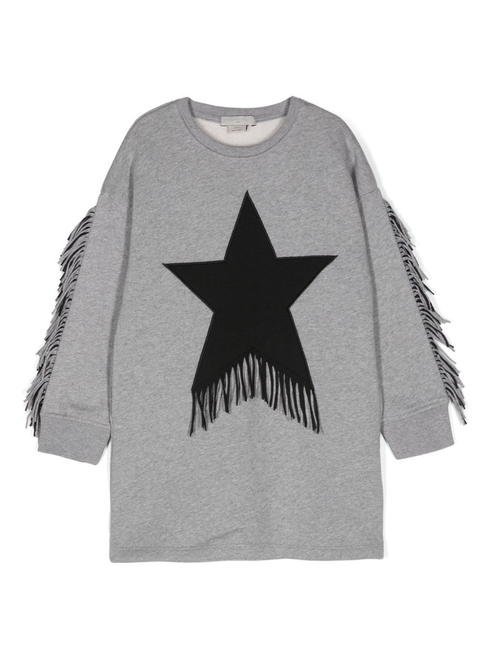 Felpa per bambina Stella McCartney Kids grigio con frange - Rubino Kids