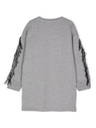 Felpa per bambina Stella McCartney Kids grigio con frange - Rubino Kids