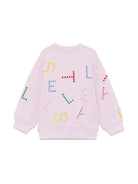 Felpa per bambina Stella McCartney Kids lilla con stampa brand - Rubino Kids