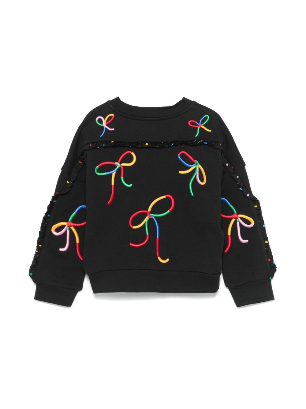 Felpa per bambina Stella McCartney Kids nera con ricamo - Rubino Kids