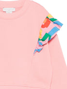 Felpa per bambina Stella McCartney Kids rosa con ruches - Rubino Kids