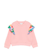 Felpa per bambina Stella McCartney Kids rosa con ruches - Rubino Kids