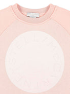 Felpa per bambina Stella McCartney Kids rosa con stampa logo - Rubino Kids