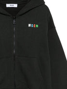 Felpa per bambini MSGM Kids nera con decorazione a strass sul retro - Rubino Kids