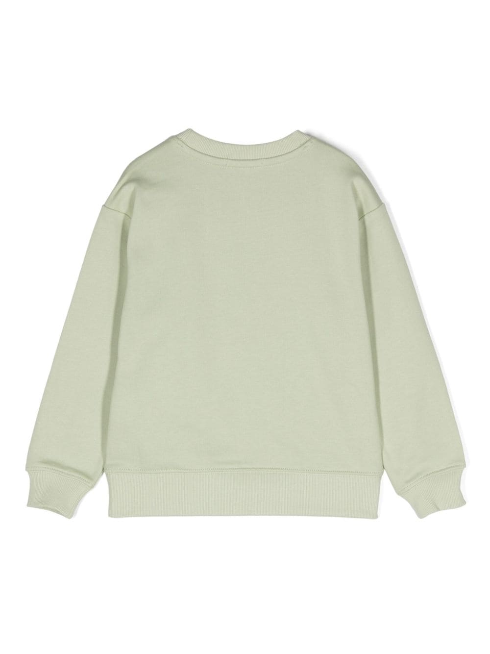 Felpa per bambino Calvin Klein Kids verde in cotone con logo floccato - Rubino Kids