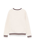 Felpa per bambino Eleventy Kids beige con ricamo - Rubino Kids